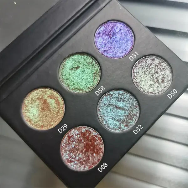 2024 women Makeup 6 Colors Multichrome Eyeshadow Waterproof High pigment eyeshadow Palette customized makeup