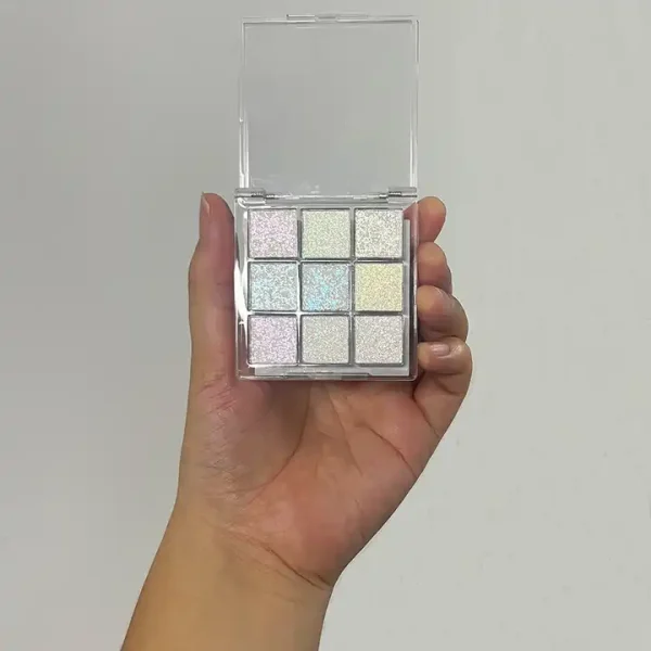 Multichrome 9 color eyeshadow palette Highly Pigmented Makeup Multi chrome chameleon eyeshadow DIY Color private label