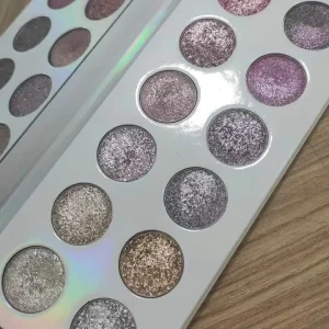 Colorful Sparkle Metallic Eyeshadow High Pigment Pressed Duochrome Eyeshadow Makeup Dazzling Rich Color Off Creamy Eyeshadow