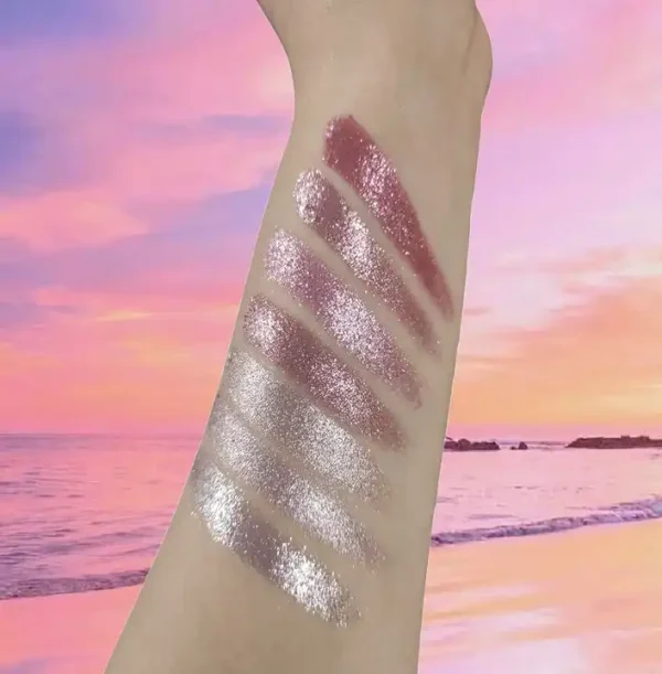 Pink Sparkle Pressed Eyeshadow Glitter Metallic Custom Eyeshadow Bridal Makeup Palettes Private Label Custom Logo