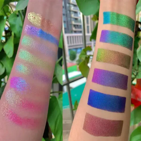 2022 New Pastel Duochrome Eyeshadow Palette Multichrome Pigments Singe Magnetic 100colors Loose Duochrome