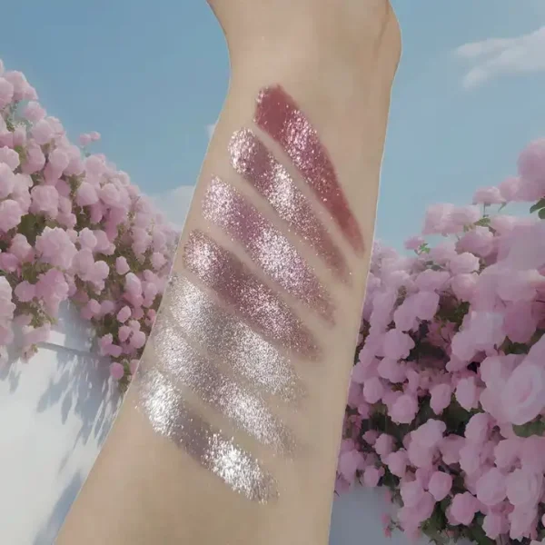 Pink Sparkle Pressed Eyeshadow Glitter Metallic Custom Eyeshadow Bridal Makeup Palettes Private Label Custom Logo