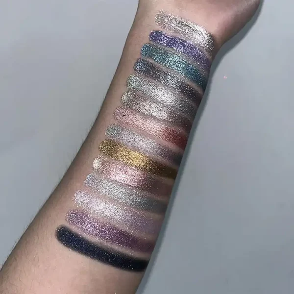 Custom Highly Pigmented Buttery Texture 25 Colors Sparkle Metallic Golden Bronze Champagne Shimmer Diamond Eyeshadow