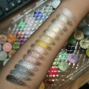 Custom Highly Pigmented Buttery Texture 25 Colors Sparkle Metallic Golden Bronze Champagne Shimmer Diamond Eyeshadow