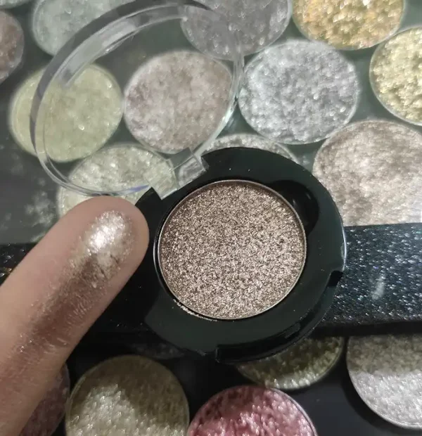 Pink Sparkle Pressed Eyeshadow Glitter Metallic Custom Eyeshadow Bridal Makeup Palettes Private Label Custom Logo