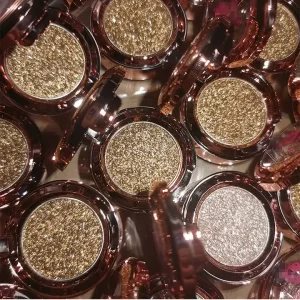 Single Super Sparkle Metallic Eyeshadow Custom Silver Gold Foil Duochrome Multichrome Eyeshadow With Case