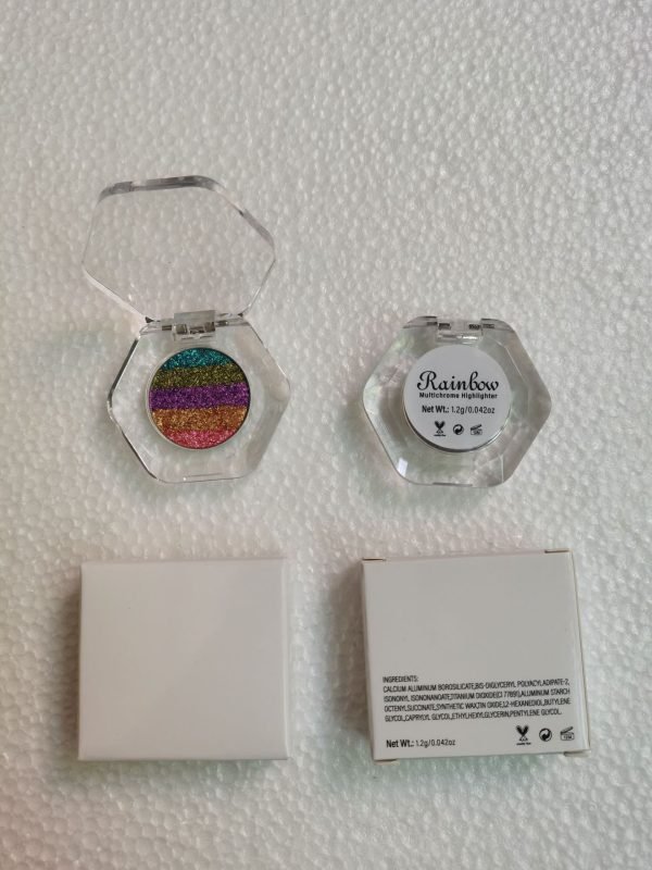 Chameleon Eyeshadow Rainbow Eyeshadow Optical Light Eyeshadow Diamond Bright Light Portable Cross-Border Color Makeup