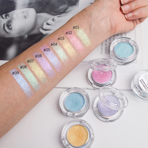 Optical Chameleon Light Eye Shadow Diamond Bright Eye Shadow Color Eye Shadow Wholesale Cross-Border E-Commerce Explosions 10 Color Number