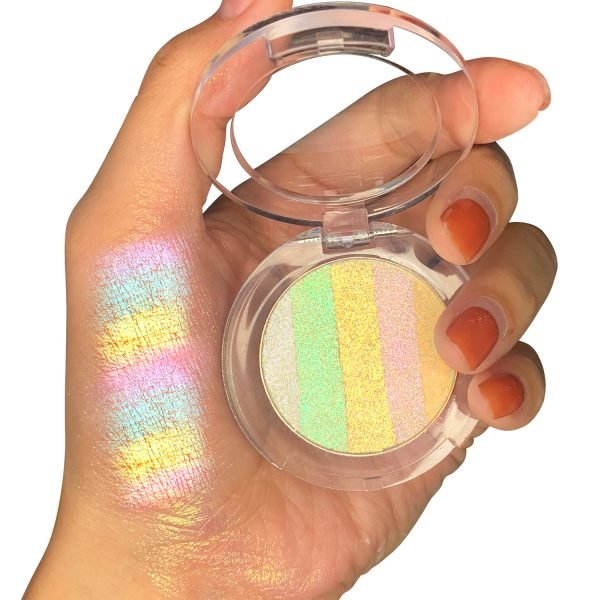 Chameleon Eyeshadow Rainbow Eyeshadow Optical Light Eyeshadow Diamond Bright Light Portable Cross-Border Color Makeup